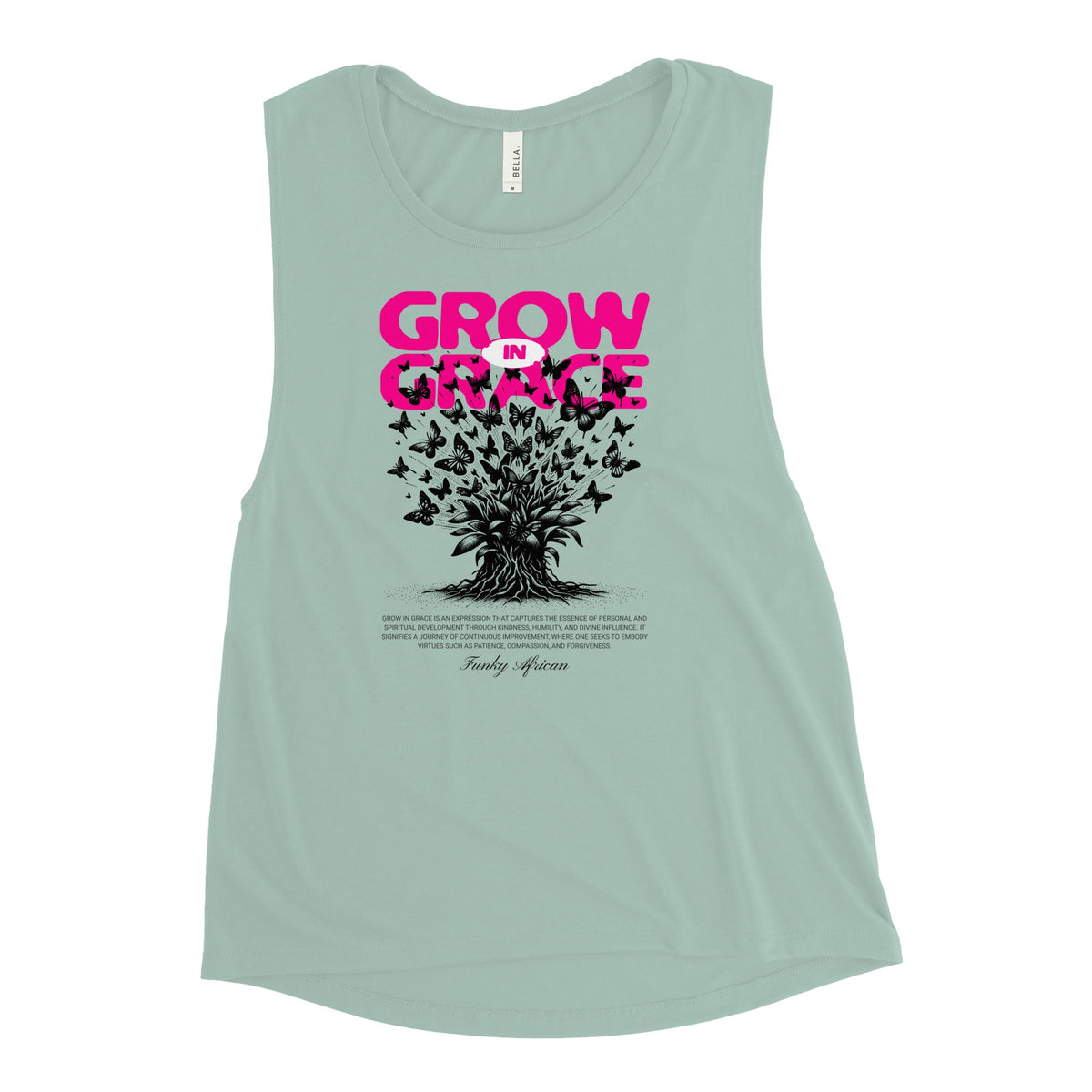 Grow in Grace Ladies’ Muscle Tank Funky African