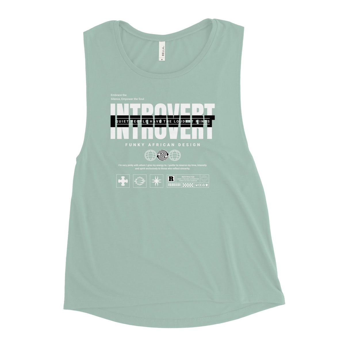 Introvert Ladies’ Muscle Tank Funky African