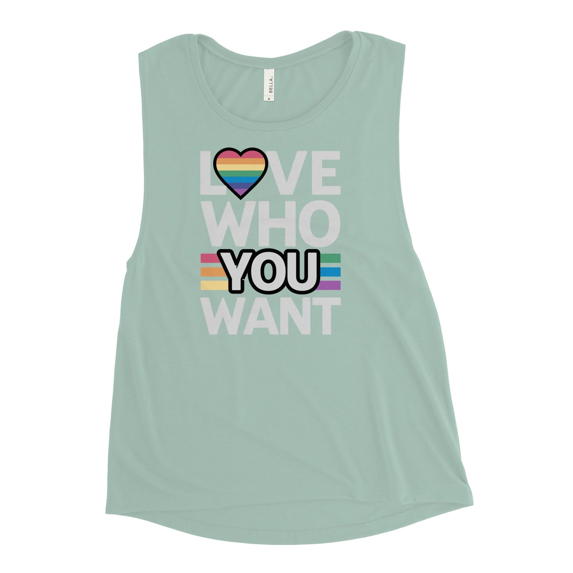 Love who you want Ladies’ Muscle Tank Funky African