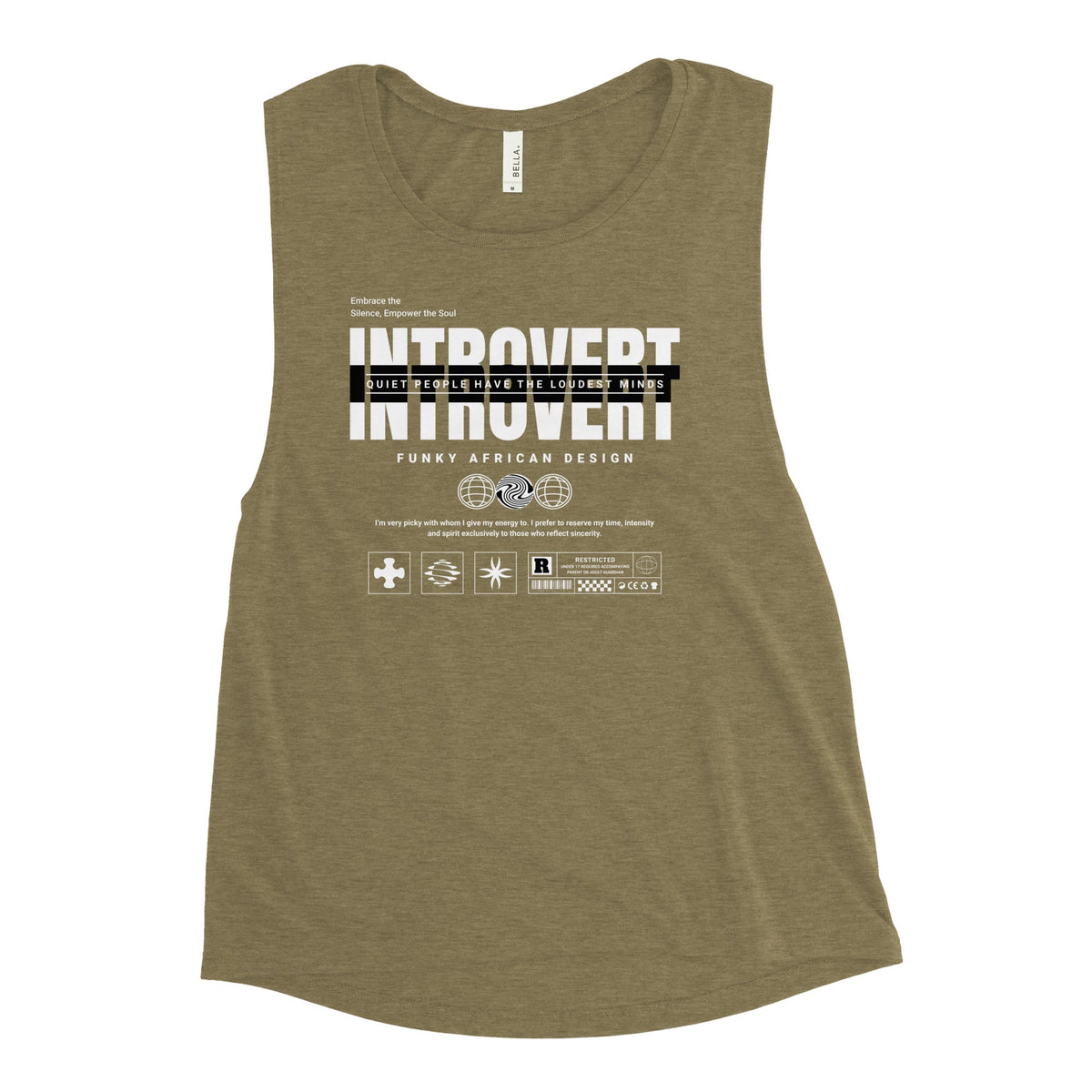 Introvert Ladies’ Muscle Tank Funky African