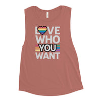 Love who you want Ladies’ Muscle Tank Funky African