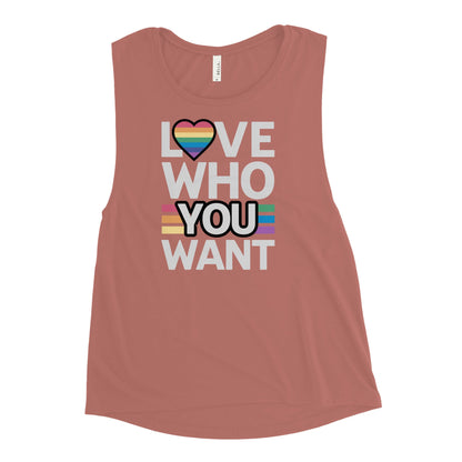 Love who you want Ladies’ Muscle Tank Funky African