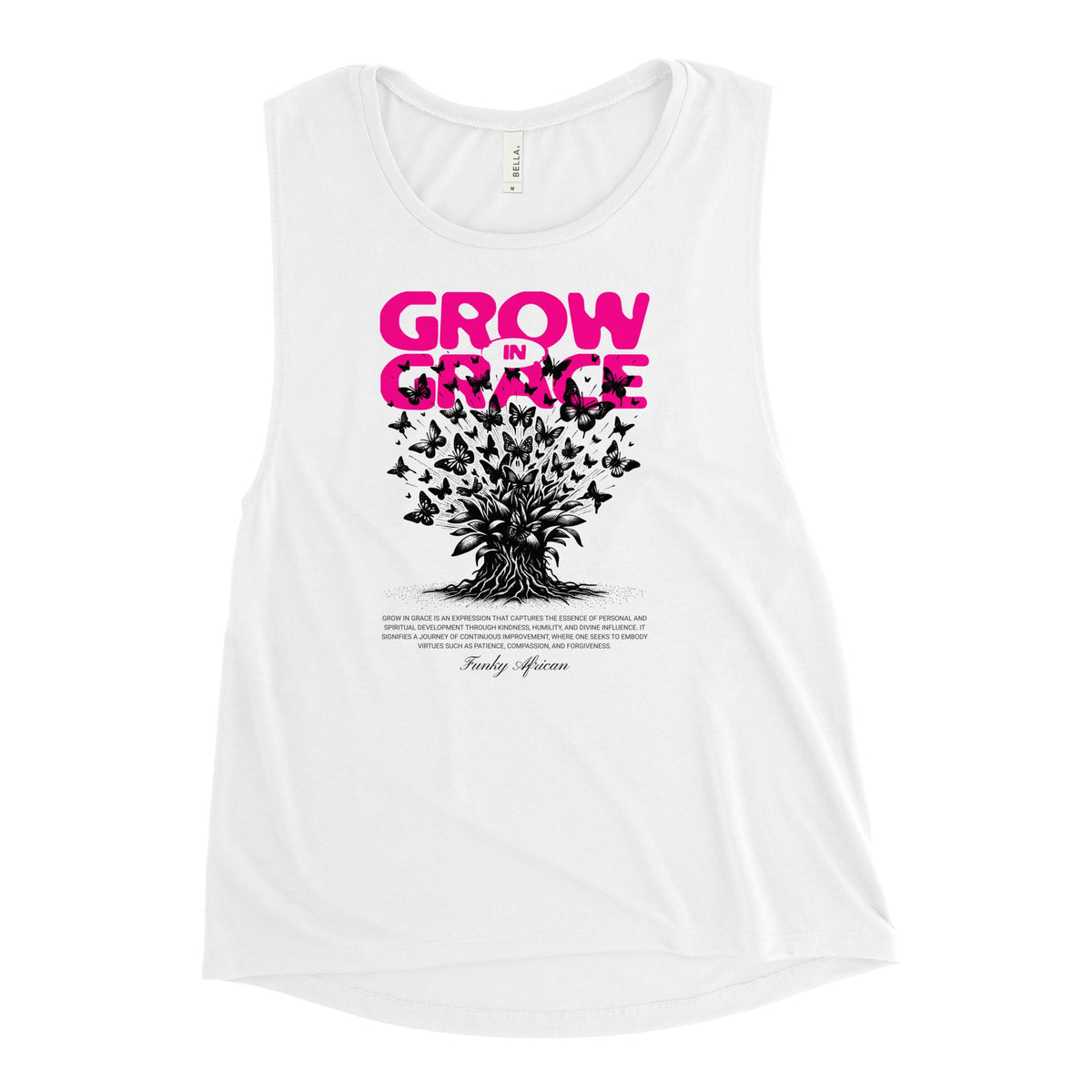 Grow in Grace Ladies’ Muscle Tank Funky African