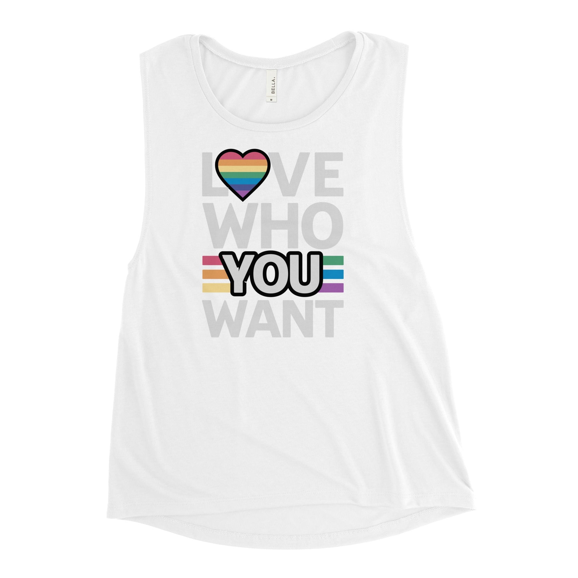 Love who you want Ladies’ Muscle Tank Funky African