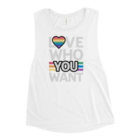 Love who you want Ladies’ Muscle Tank Funky African