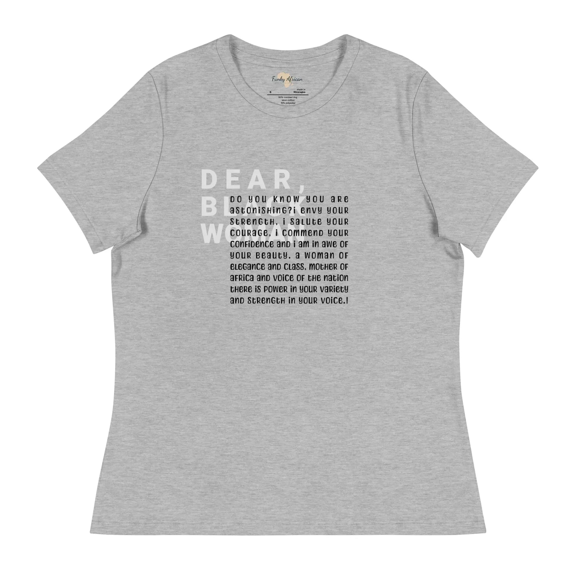 Dear black women's relaxed tee - astonishing Funky African
