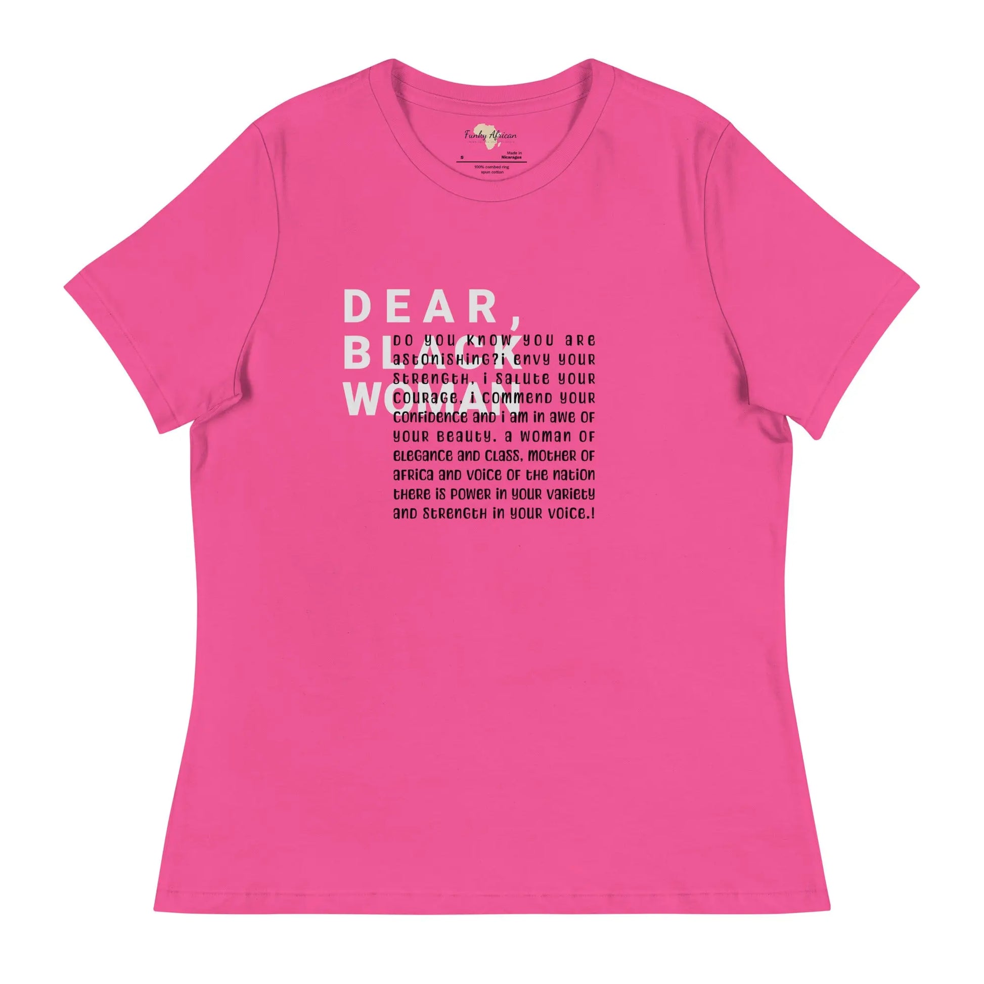 Dear black women's relaxed tee - astonishing Funky African