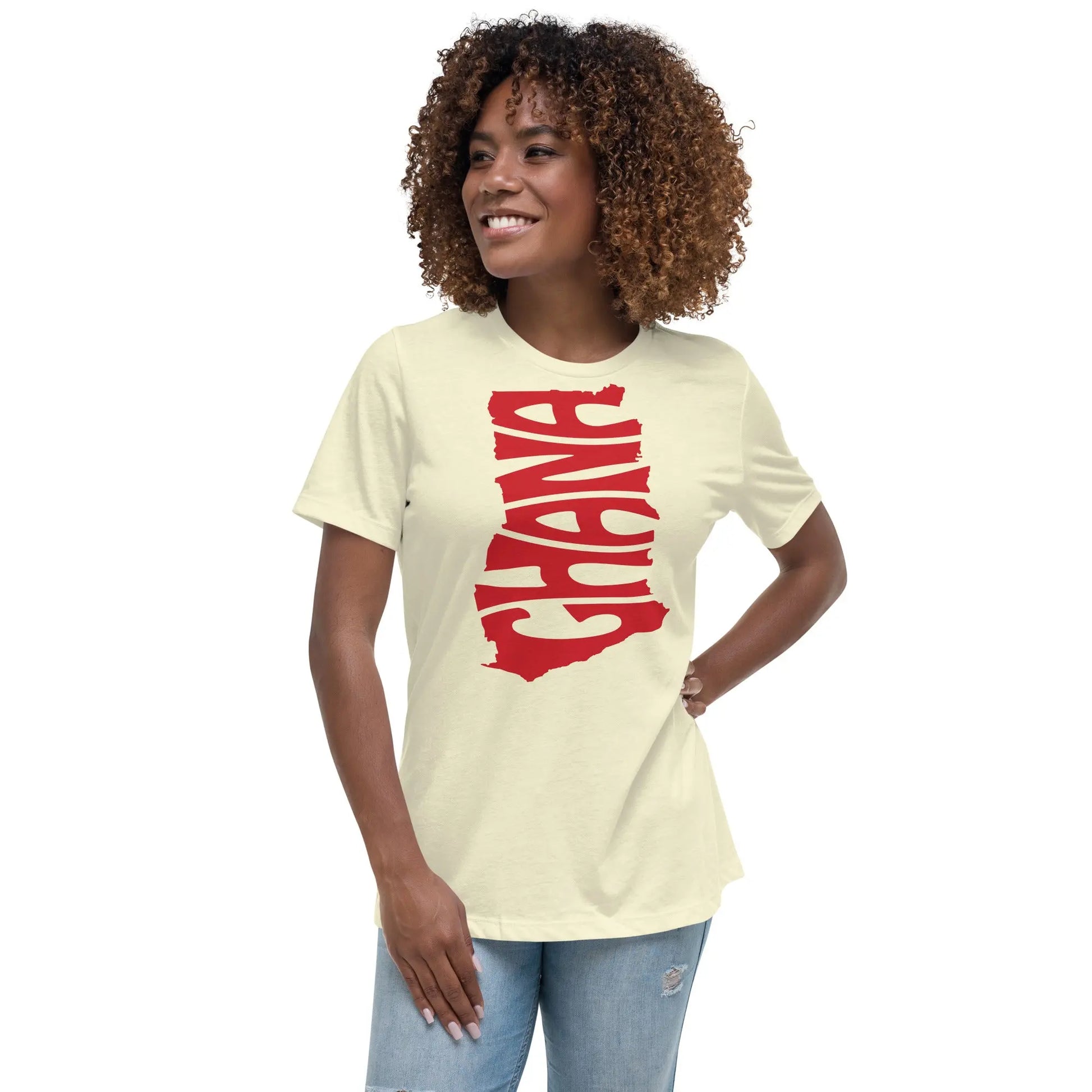 Ghana cut women's relaxed tee Funky African