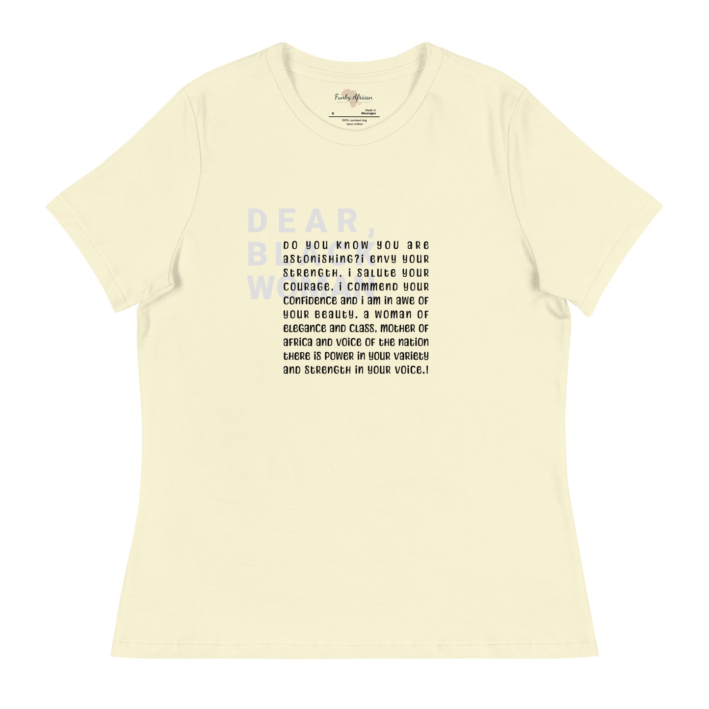 Dear black women's relaxed tee - astonishing