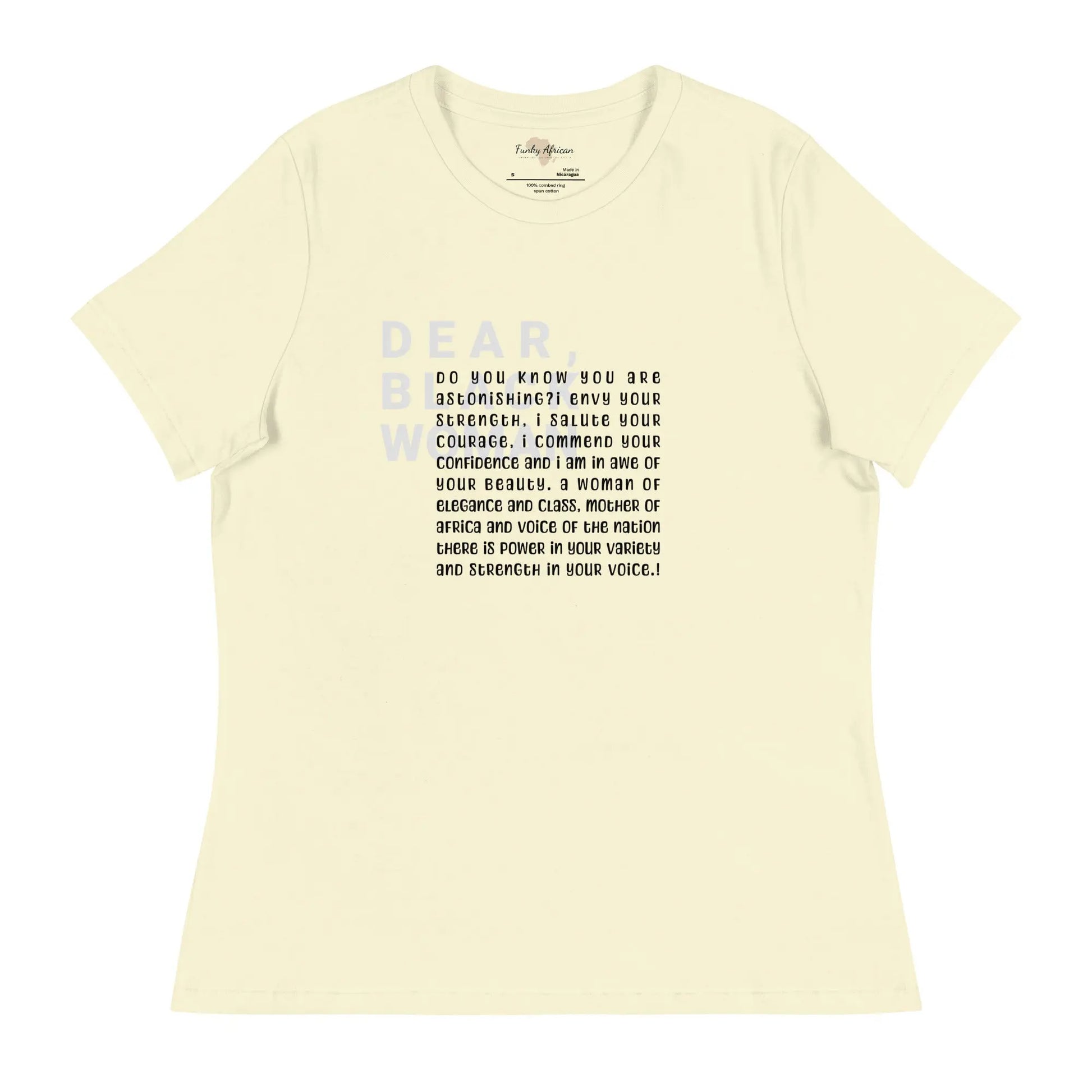 Dear black women's relaxed tee - astonishing Funky African