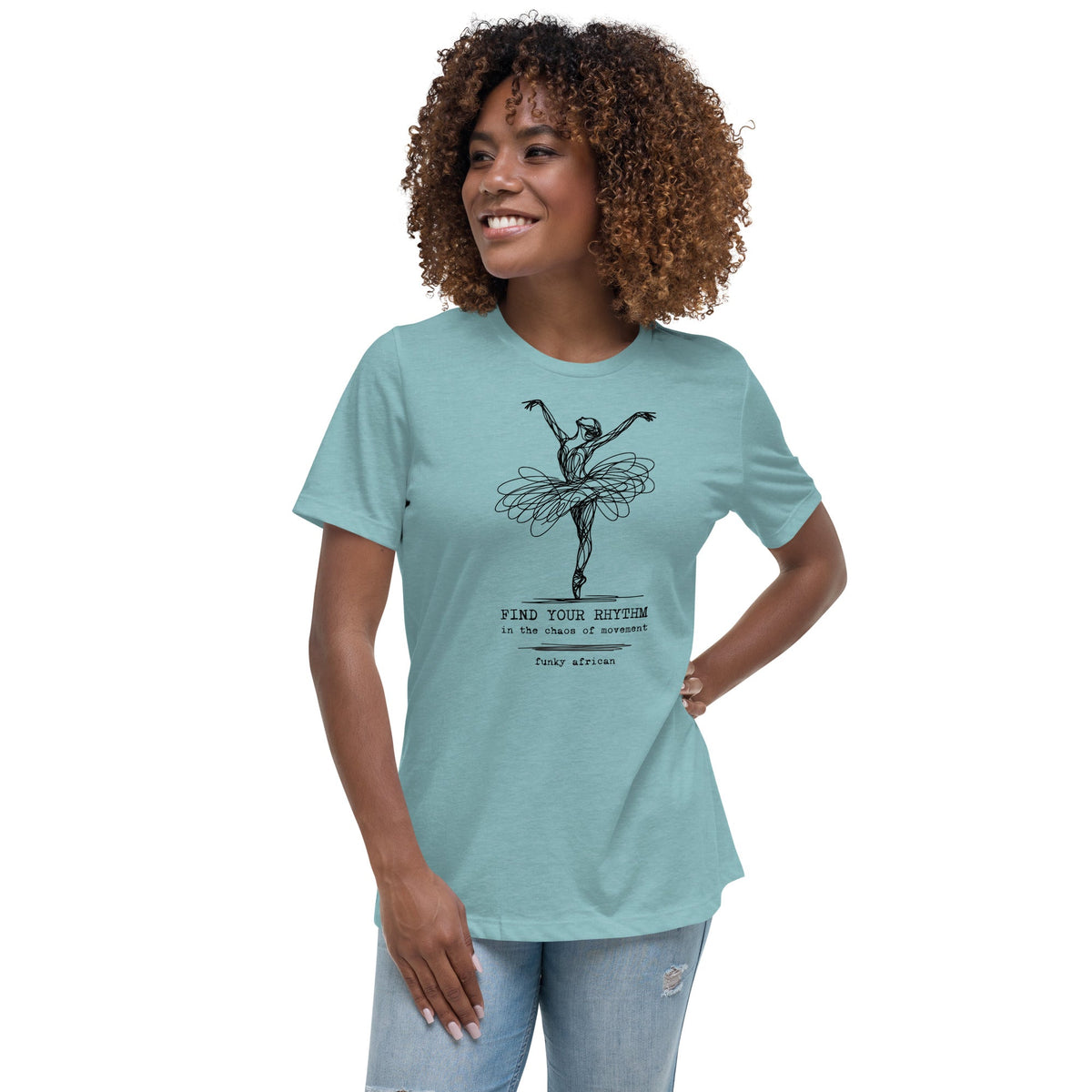 Find Your Rhythm Women's Relaxed T-Shirt Funky African