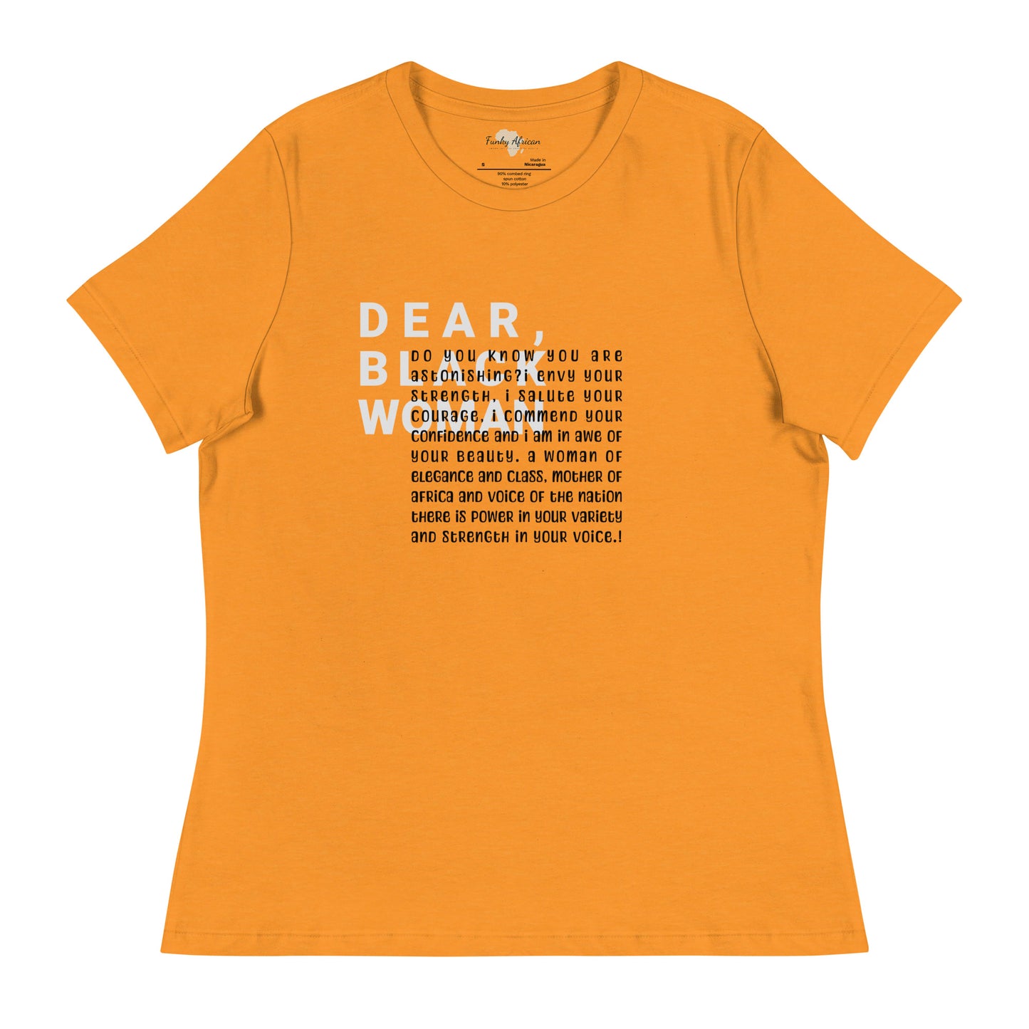 Dear black women's relaxed tee - astonishing