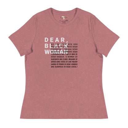 Dear black women's relaxed tee - astonishing