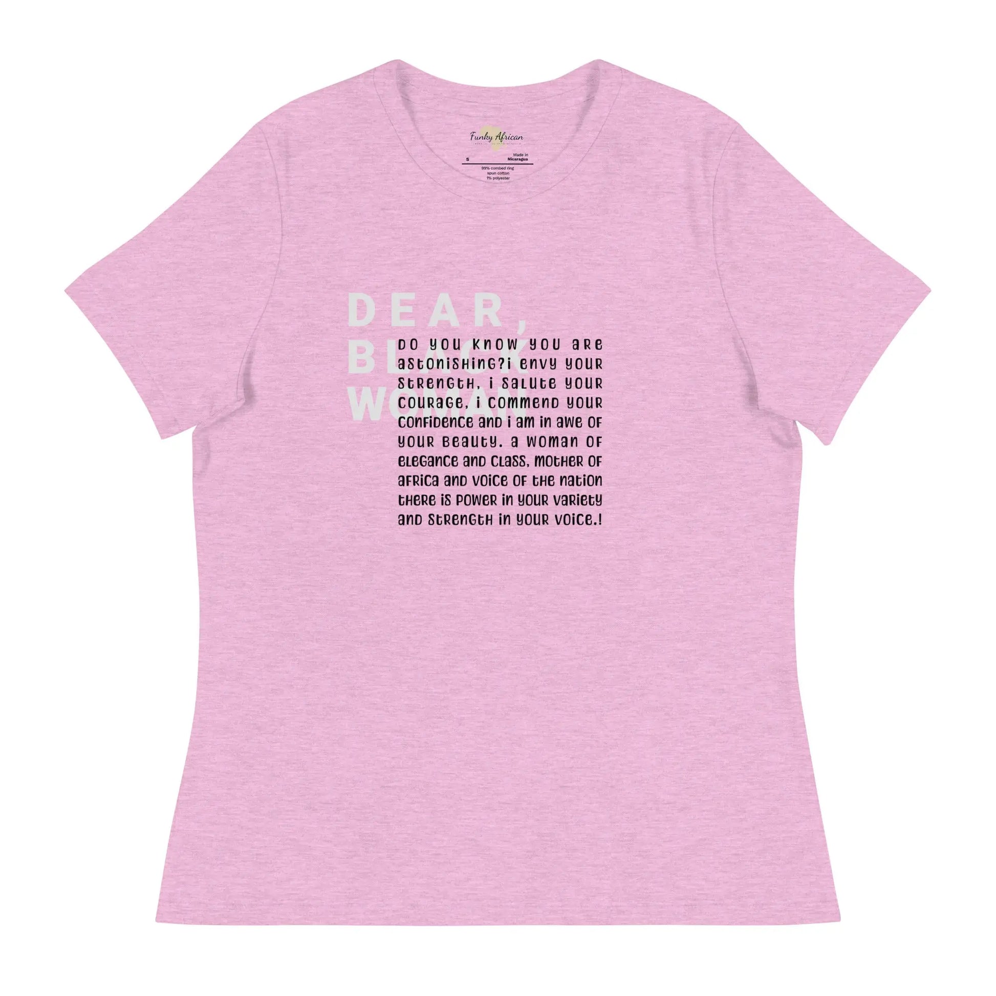 Dear black women's relaxed tee - astonishing Funky African