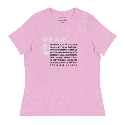 Dear black women's relaxed tee - you speak your mind