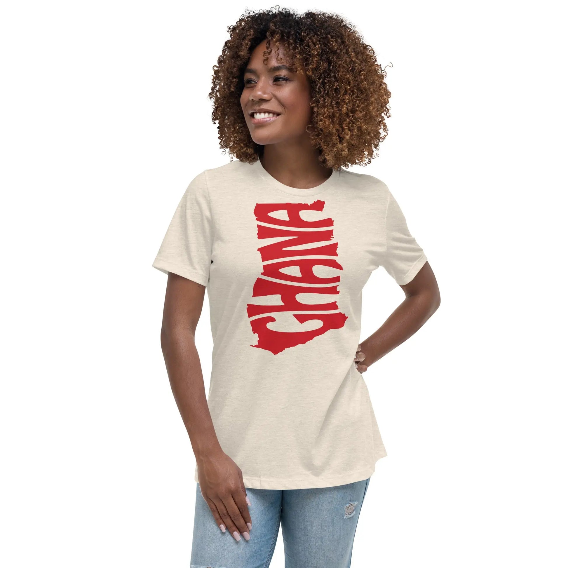 Ghana cut women's relaxed tee Funky African