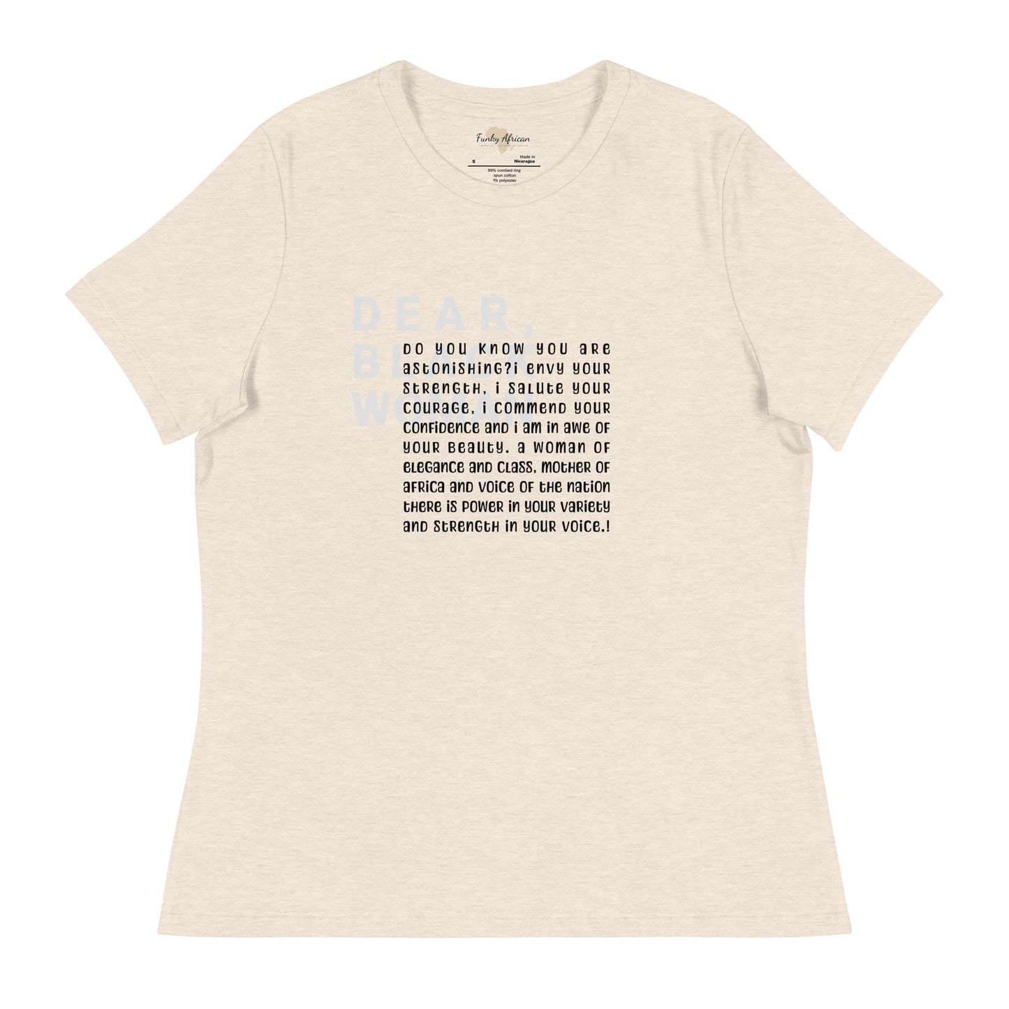 Dear black women's relaxed tee - astonishing