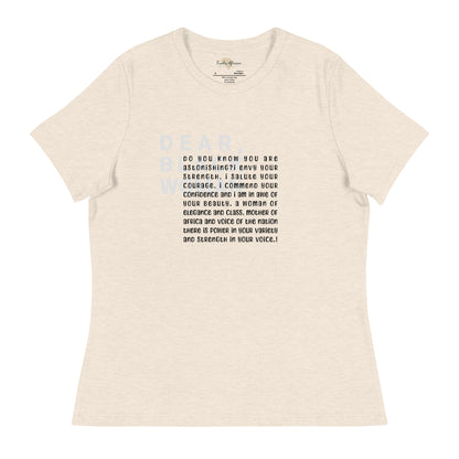 Dear black women's relaxed tee - astonishing