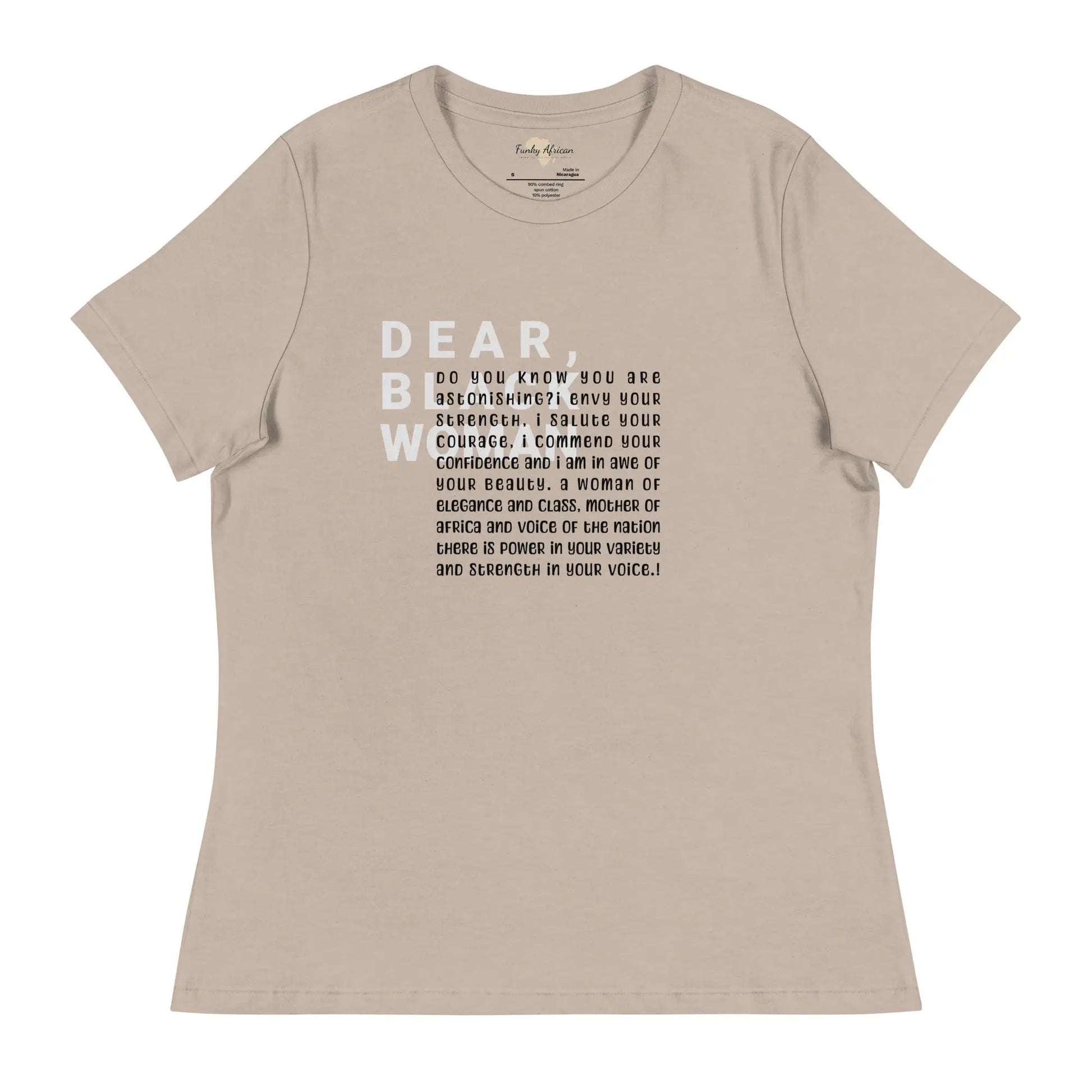 Dear black women's relaxed tee - astonishing Funky African
