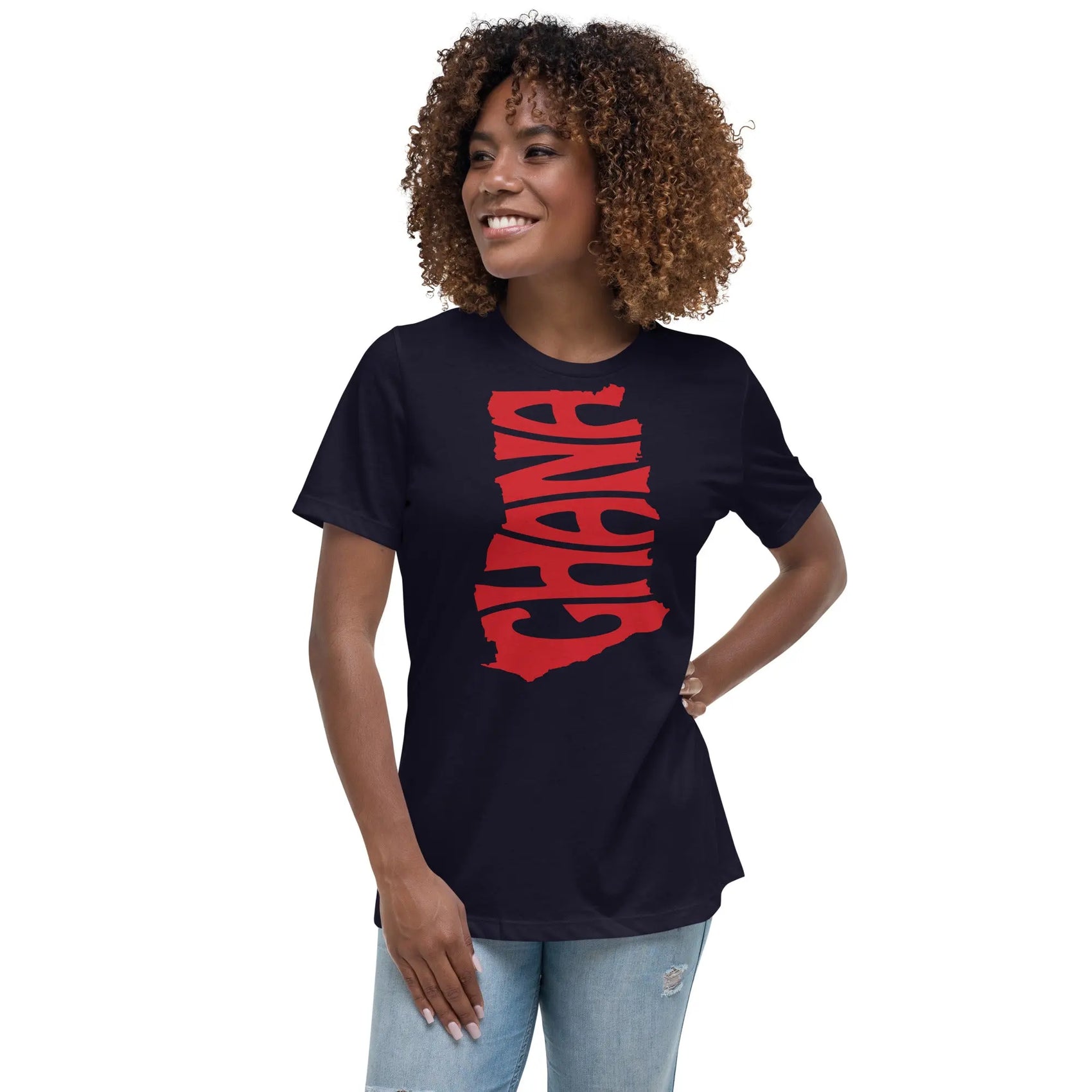 Ghana cut women's relaxed tee Funky African