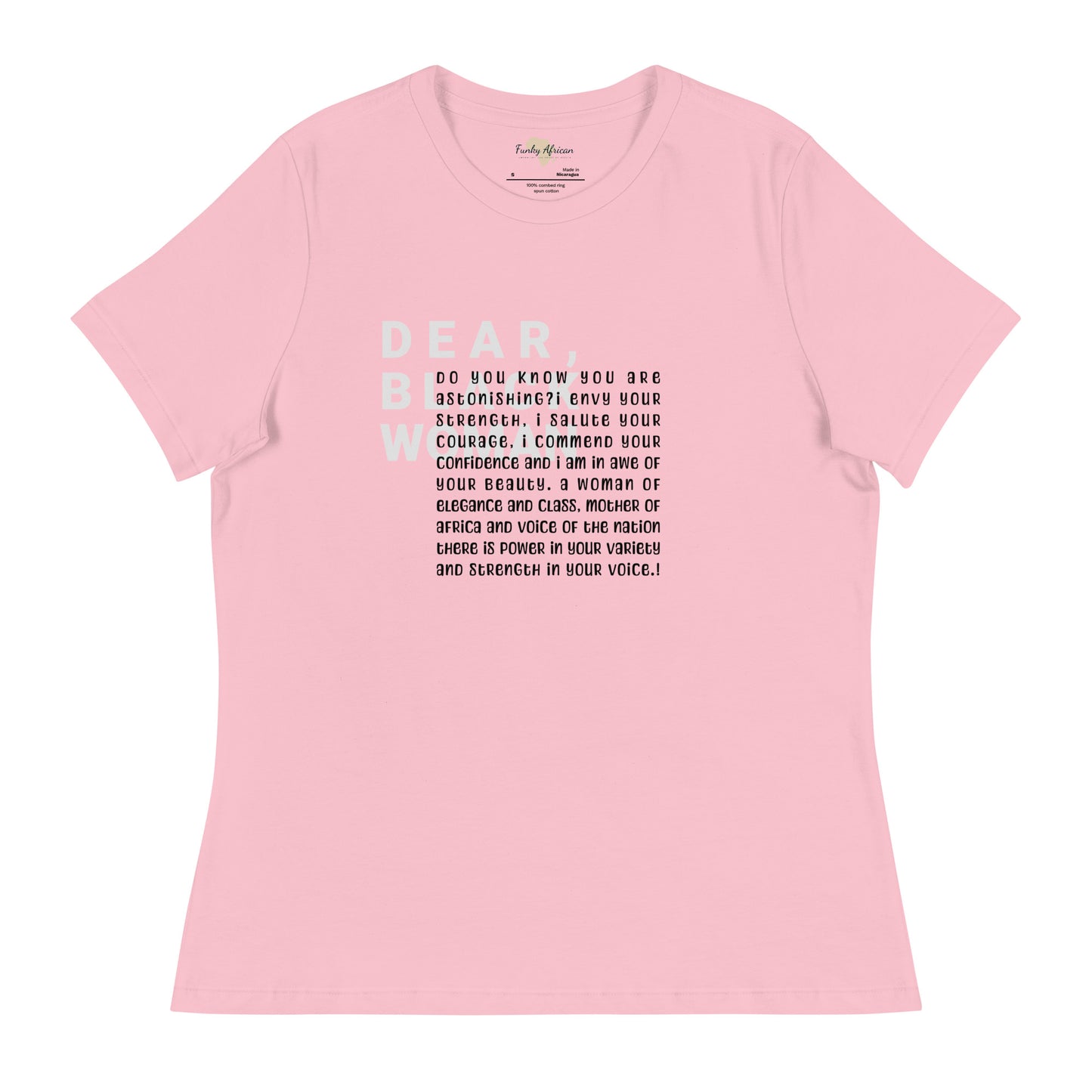 Dear black women's relaxed tee - astonishing