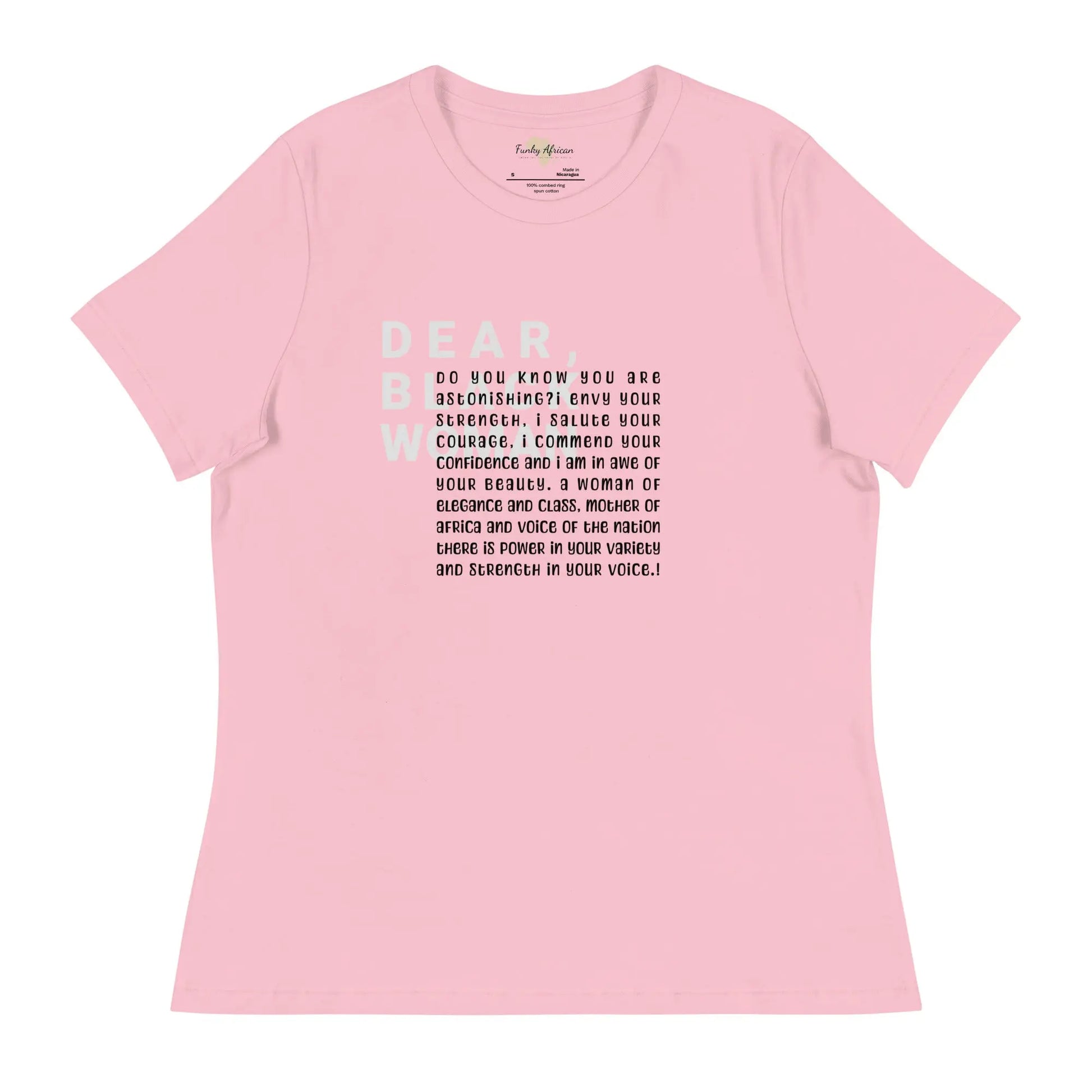 Dear black women's relaxed tee - astonishing Funky African