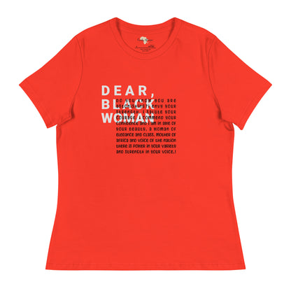 Dear black women's relaxed tee - astonishing