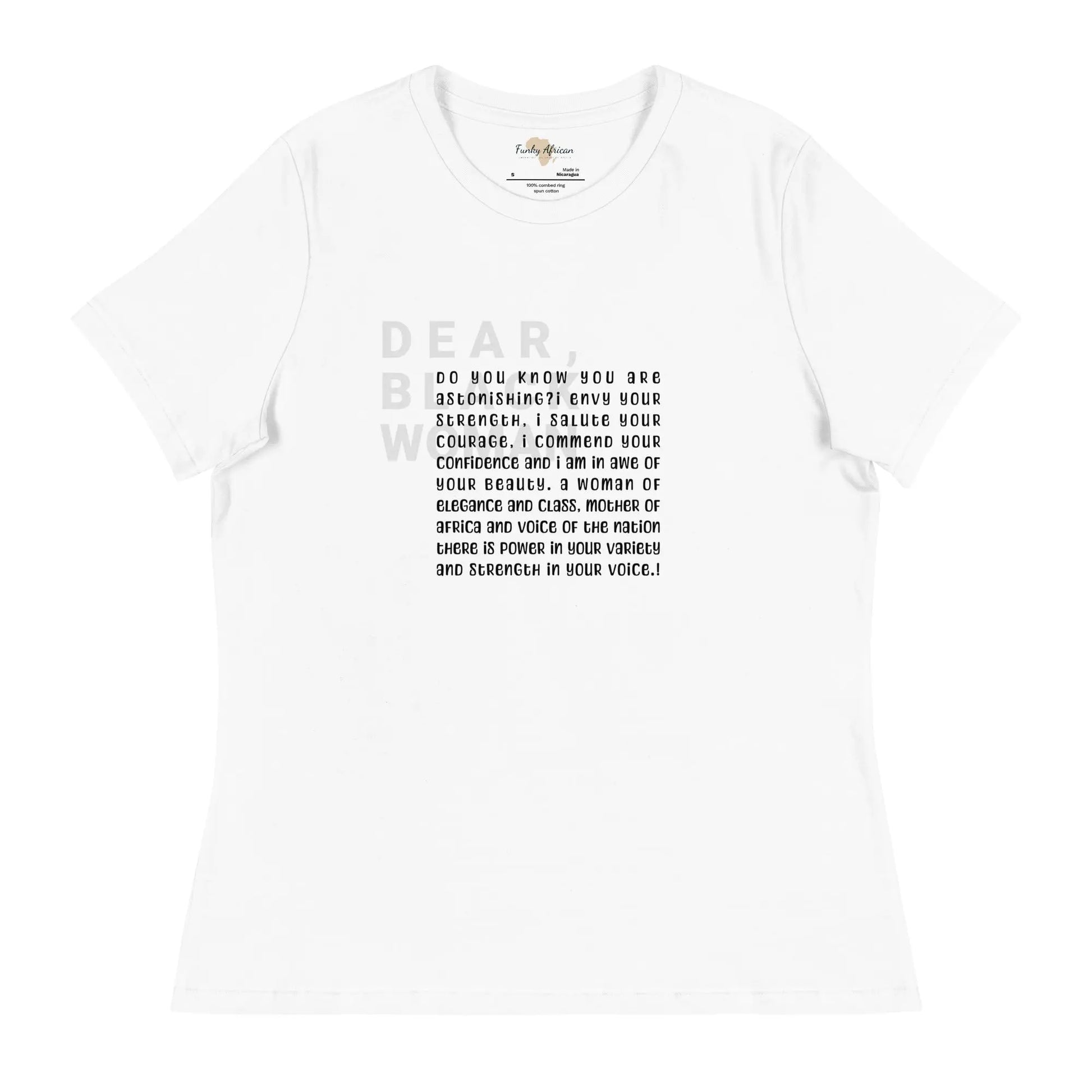 Dear black women's relaxed tee - astonishing Funky African