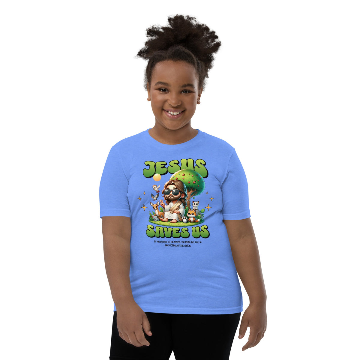 Jesus saves Youth T-Shirt Funky African
