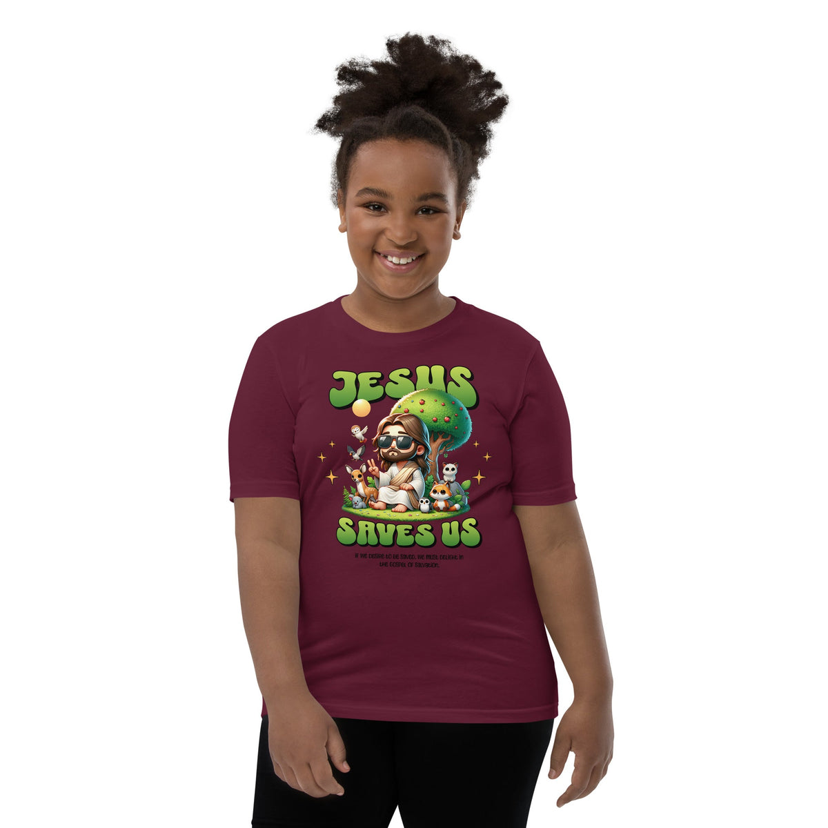 Jesus saves Youth T-Shirt Funky African